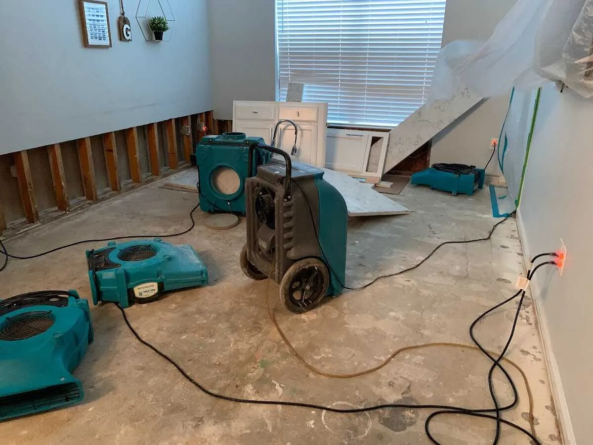 Dehumidifier in flood-cut room for Water Extraction & Removal in Swatara